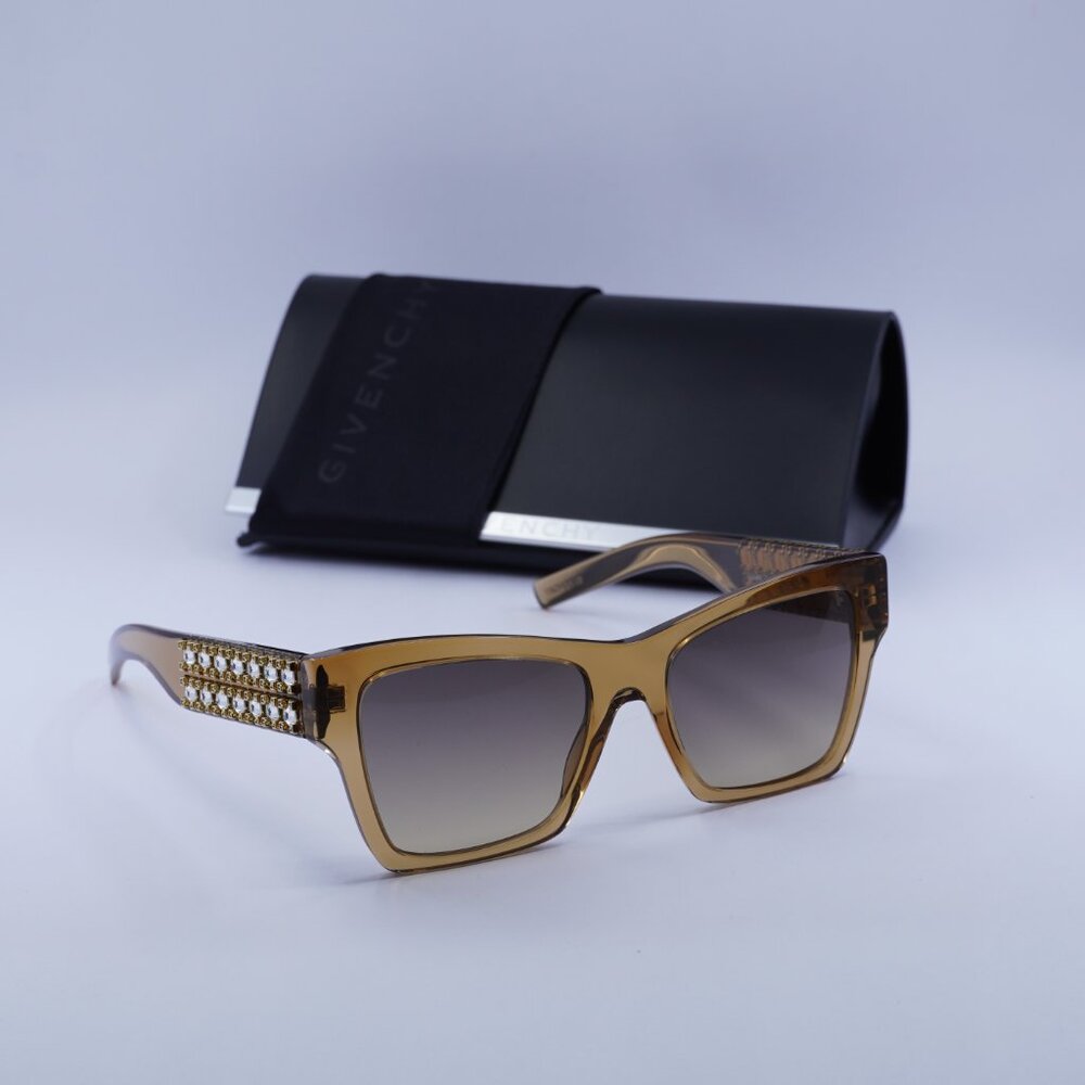 🕶️ New Givenchy GV40076I 57B Sunglasses - Transparent Beige Frame - Picture 10 of 10
